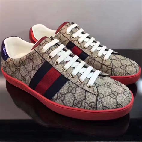 blue and red gucci sneakers|Gucci ace sneaker sale.